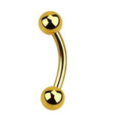 1.2 Titanium Internal threaded banana barbell