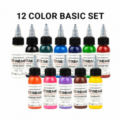 XTREME INK 12 COLOR BASIC SET 12 X 30 ML 