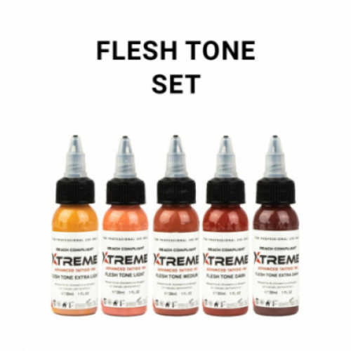 XTREME INK  FLESH TONE SET  5 X 30 ML