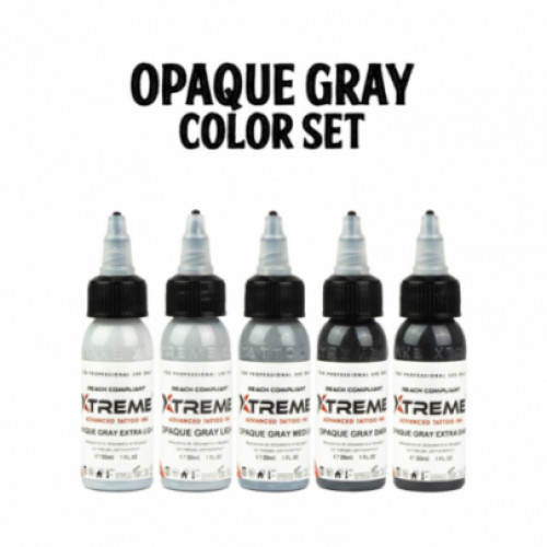 XTREME INK  OPAQUE GRAY SET  5 X 30 ML