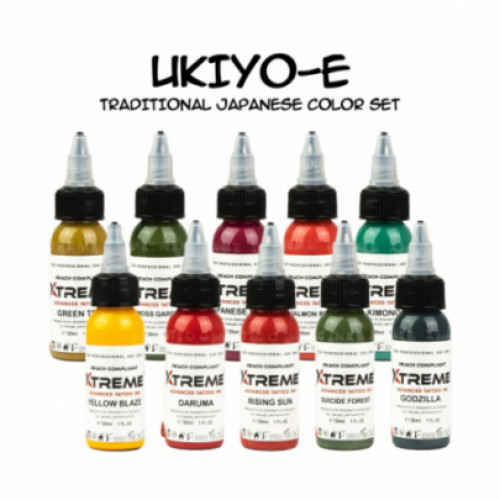 XTREME INK  UKIYO-E TRADITIONAL JAPANESE COLOR SET 10 X 30 ML 
