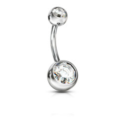 100 st Titanium Navel Barbell  Silver