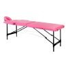Opvouwbare massagetafel aluminium comfort 2 segment roze zwart aluminium