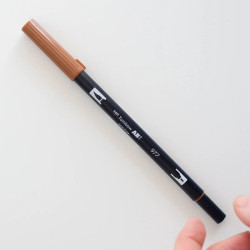 De Tombow ABT Dual Brush Pen 977 Saddle Brown