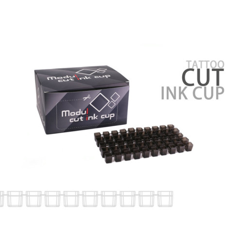 Clear Black Tattoo Modul Cut Inkt Cups box 500 pcs