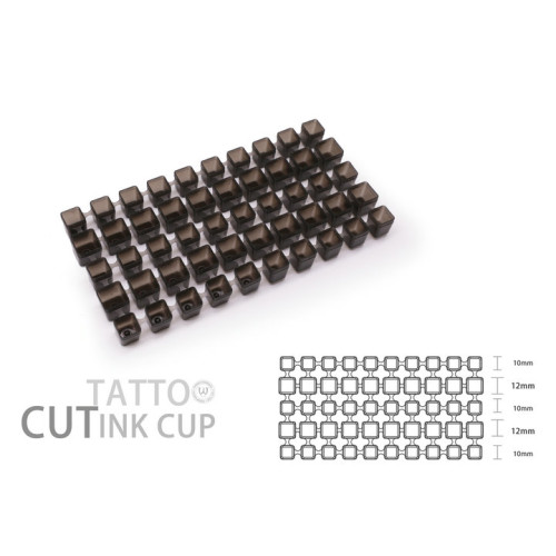 Clear Black Tattoo Modul Cut Inkt Cups box 500 pcs