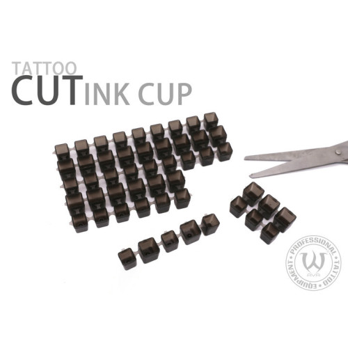 Clear Black Tattoo Modul Cut Inkt Cups box 500 pcs