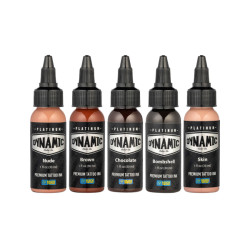 Platinum by Dynamic Tattoo Ink Flesh Set 5x 30 ml