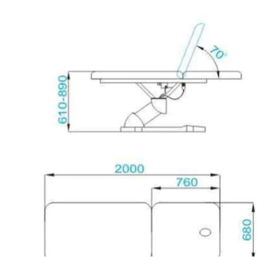 massagebed 2 poot Wit Elektrisch 