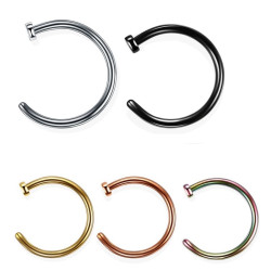 0.8mm en 1.0 mm Titanium C-shape Zonder Steen