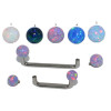 New Style Titanium Flat surface barbells met opal kleur balls