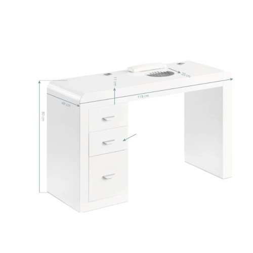 Cosmetische bureau wit 