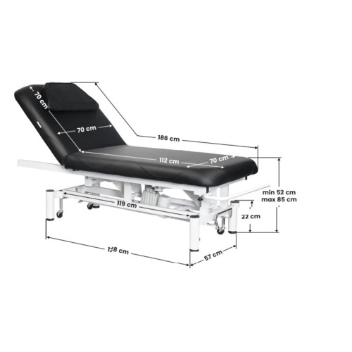  massage bed elektrisch zwart