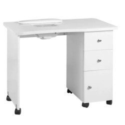 Houten bureau met absorber