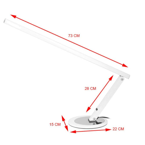 Witte led slanke bureaulamp