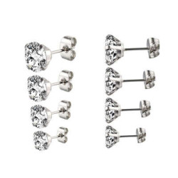 Titanium Oorbel met steen