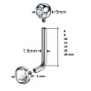 1.6 Titanium Internal threaded Clit Piercing