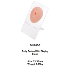 siliconen piercing displays navel