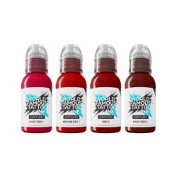 Limitless Tattoo Ink - Shades of Red Collection - 4 x 30 ml