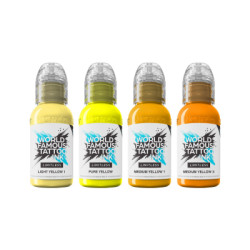 Limitless Tattoo Ink - Shades of Yellow Collection - 4 x 30 ml