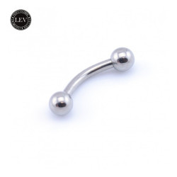 1.0 Titanium Micro Banana Barbell 3 mm Bal