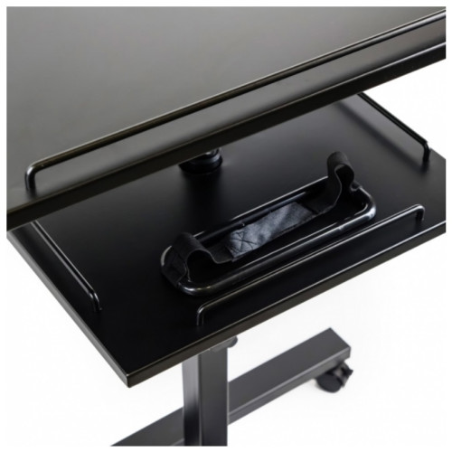 WERKTAFEL DUBBELBLAD ZWART