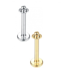 Titanium Push Pin Labret with three ball labret