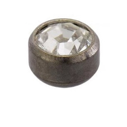 Set van 3 paar Titanium Oorbellen met 3 bal met Crystal steen