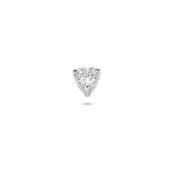 925 zilveren labret piercing 1,0 x 6.5 mm met zirkonia 3,5 x 4 mm