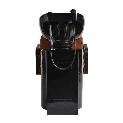 Kapperstoel oranje met wasbak