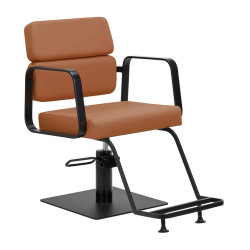 kappersstoel zwart oranje