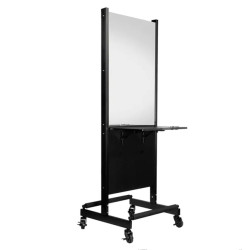 kapsalonconsole op wieltjes zwart