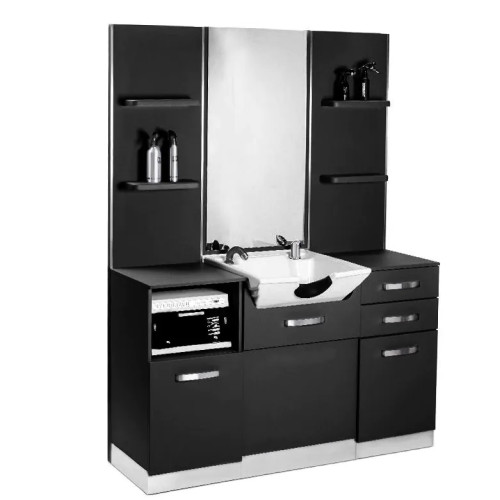 kappersconsole met wasbak wit