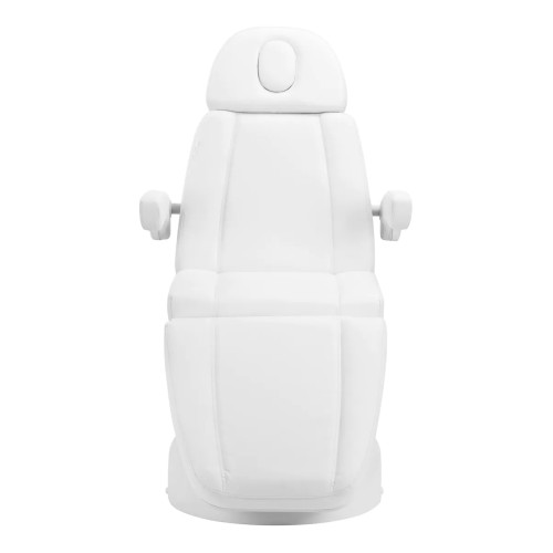 Lux 4 motoren elektrische cosmetische stoel, wit met houder