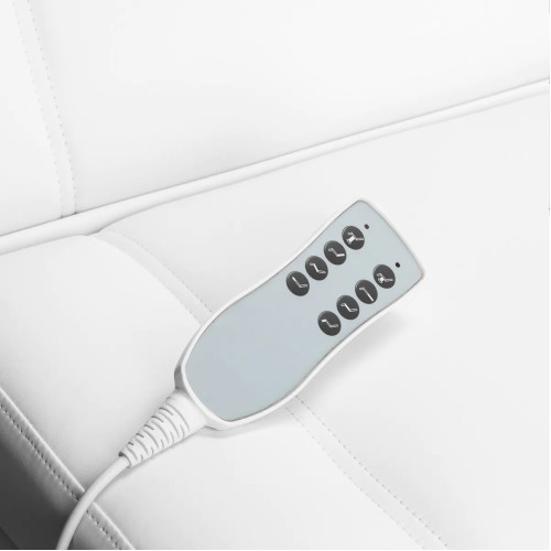 Lux 4 motoren elektrische cosmetische stoel, wit met houder