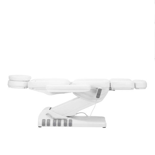 Luxe elektrische schoonheidsstoel 3 motoren wit voetbediening