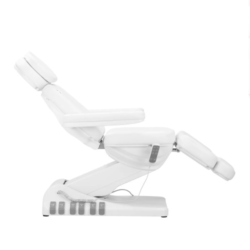 Luxe elektrische schoonheidsstoel 3 motoren wit voetbediening