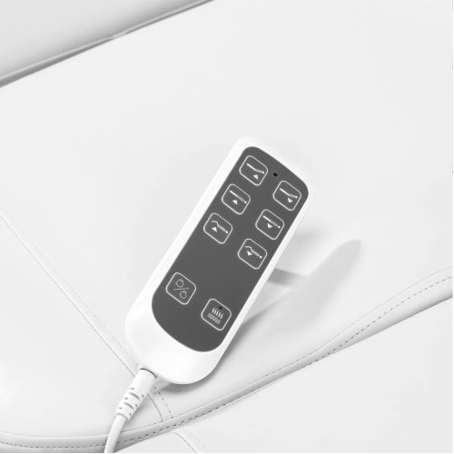 Luxe elektrische schoonheidsstoel 3 motoren wit voetbediening