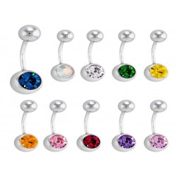 Chirurgisch staal Enkel jeweld navel barbel 1.6x12mm