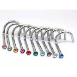 Chirurgisch staal neus studs met steen