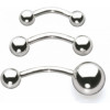 Chirurgisch staal navel barbell 1.6mm