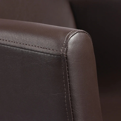 kappersstoel donkerbruin met wasbakken