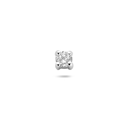 925 zilveren labret piercing 1,0 x 6.5 mm met 3.5 mm steen 