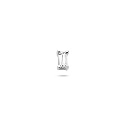 925 zilveren labret piercing 1,0 x 6.5 mm met steen recht hoek 3.5 x 2.5 
