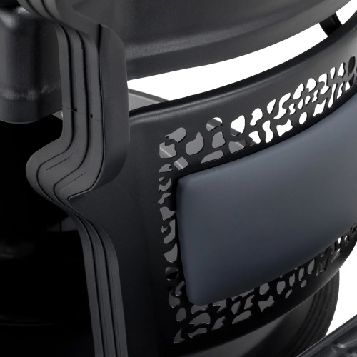 kappersstoel grafiet grijs zonder knoppen