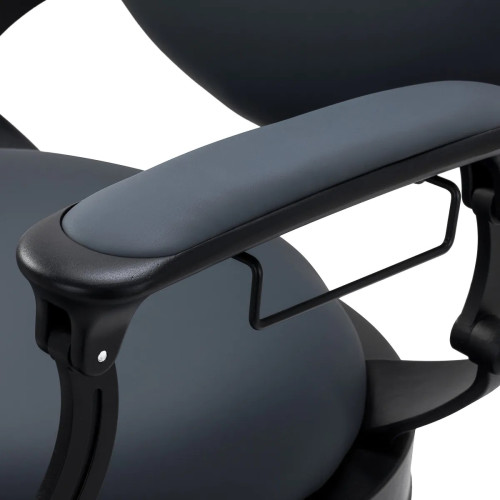 kappersstoel grafiet grijs zonder knoppen