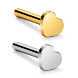 Heart Base Titanium Push pin  Labret