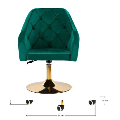 Beauty brede stoel Groen