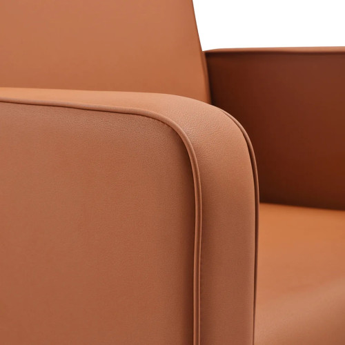 Kappersstoel Bruin met zwarte voet