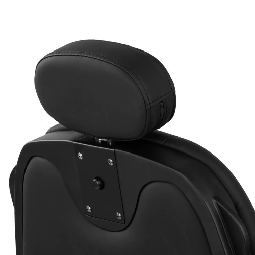 Zwarte kappersstoel met zwart frame